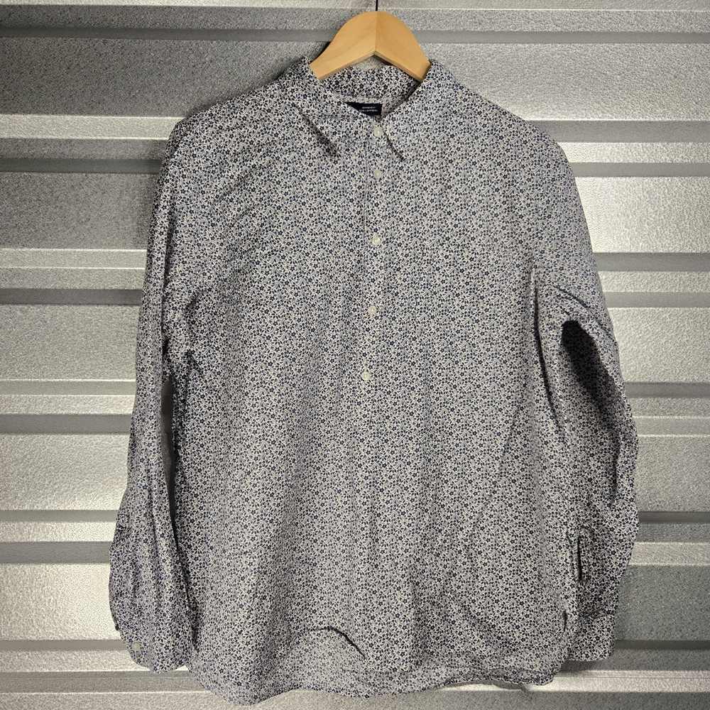 Gap Boyfriend-Fit Shirt – Navy Mini Floral – Size L